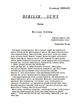 Dirilik suwy